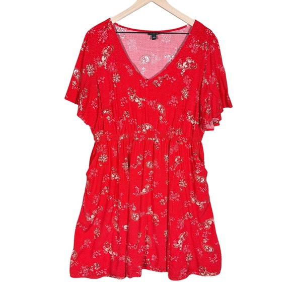 Torrid Red Floral Midi Dress - Picture 5 of 12